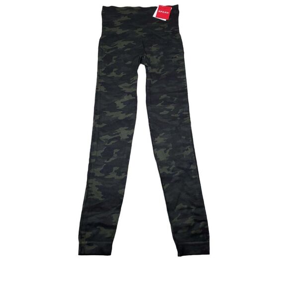Spanx Look At Me Now Seamless Leggings Green Camo Women's Size XS FL3515 - Picture 2 of 9